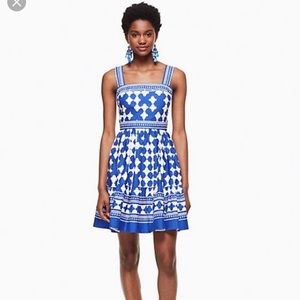 Kate Spade Lantern Poplin Flounce Dress